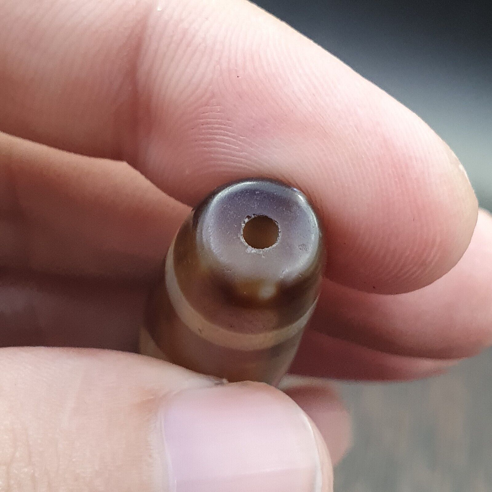 Vintage Old Tibetan Very unique Eyes Agate stone Dzi Bead Amulet
