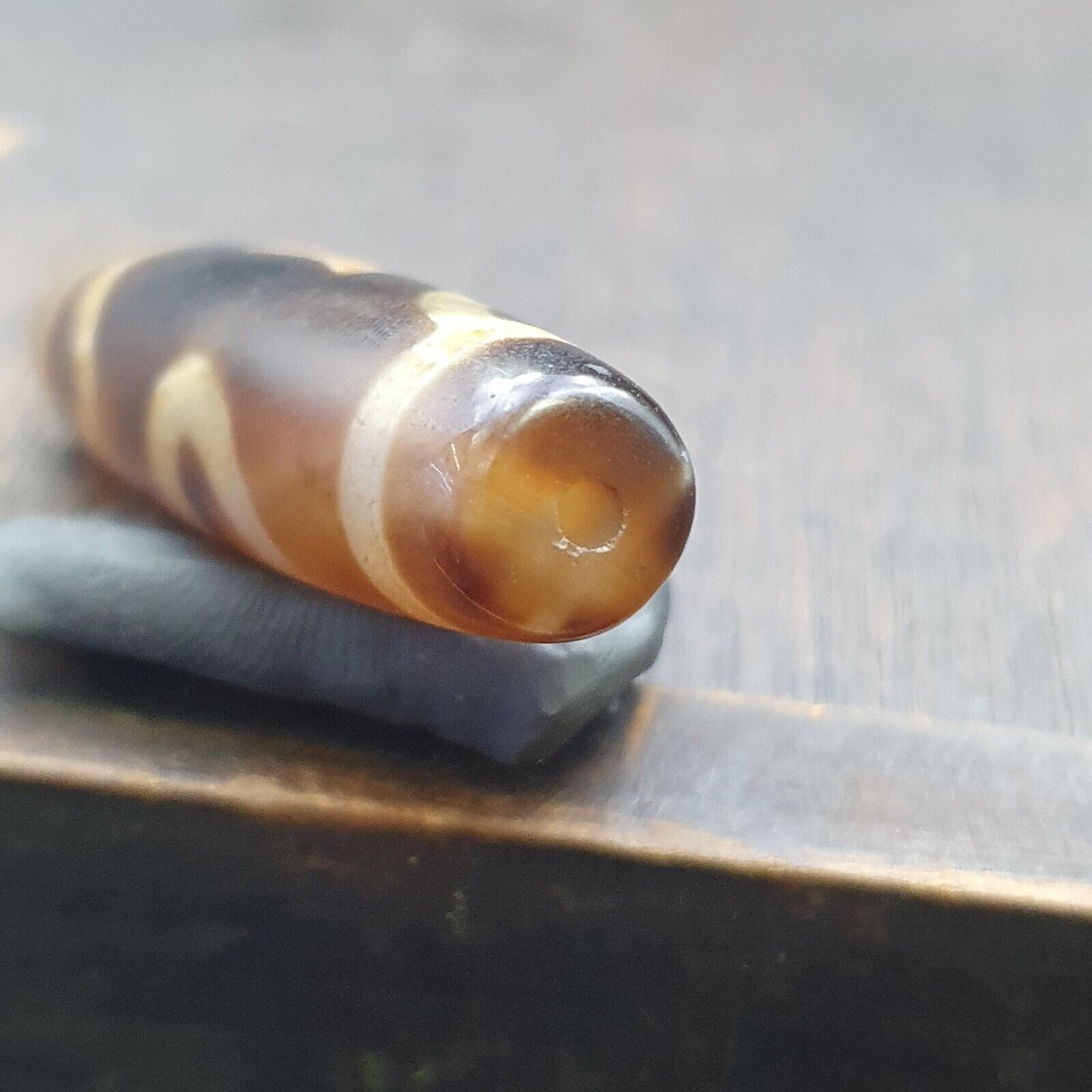 Vintage Old Tibetan Very unique Eyes Agate stone Dzi Bead Amulet
