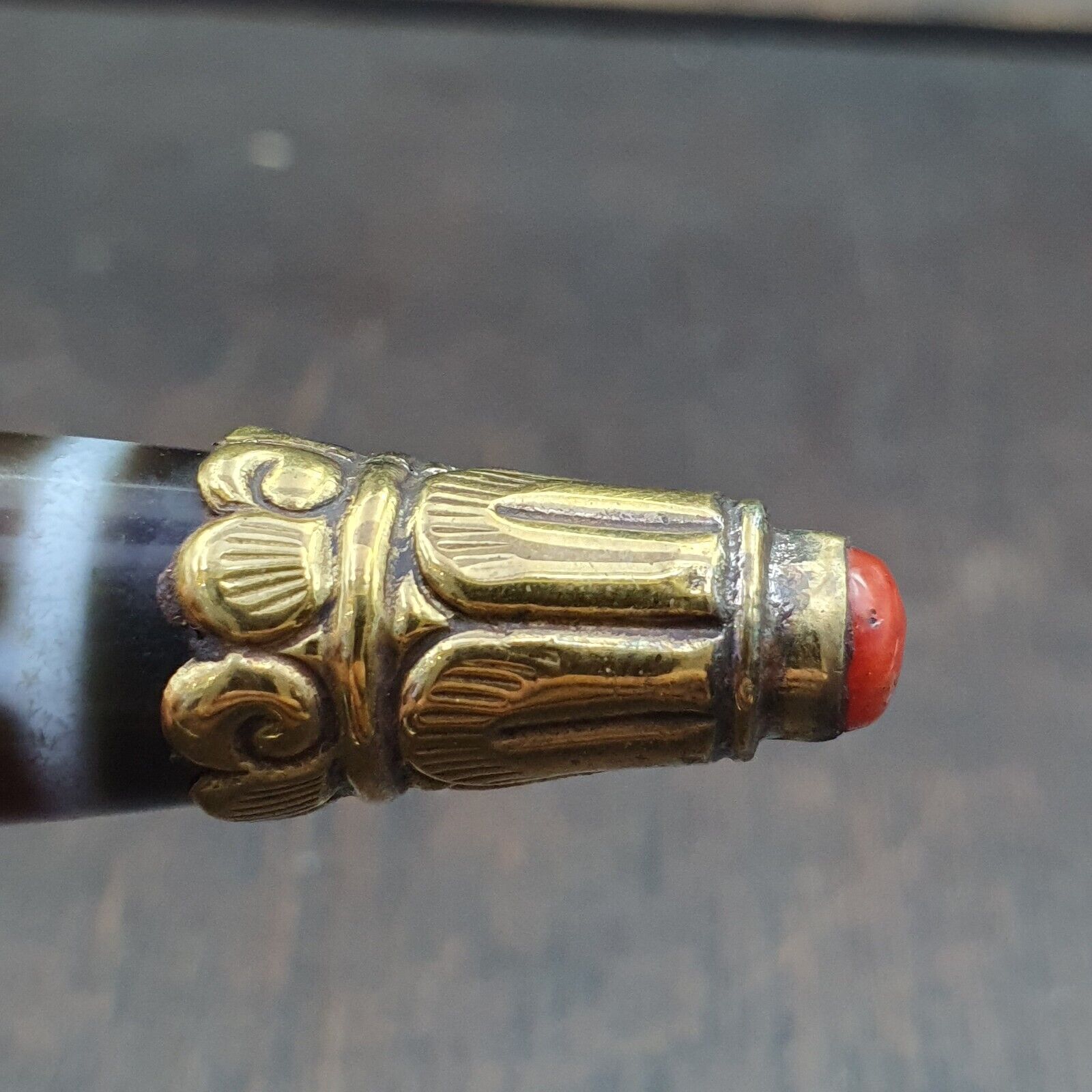 Amazing Corals Agate 9 Eyes Tibetan Nepalese dzi bead pendant  Dzi Bead Amulet