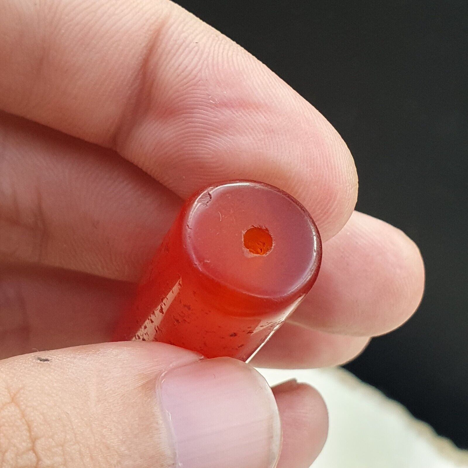 Lot 2 Antique Red Agate Himalayan Tibetan African Agate carnelian Bead