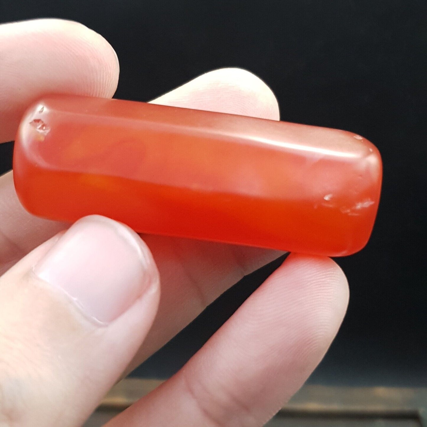 紅玉髓復古稀有喜馬拉雅藏紅瑪瑙大珠 C-RD-2 