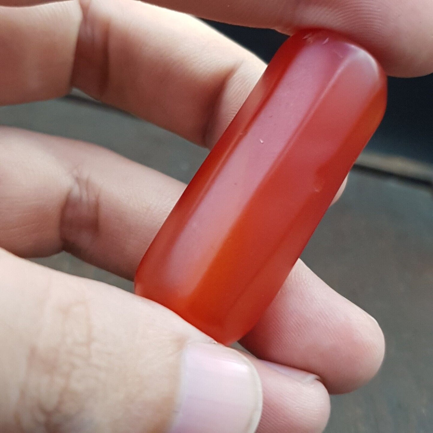 紅玉髓復古稀有喜馬拉雅藏紅瑪瑙大珠 C-RD-3 