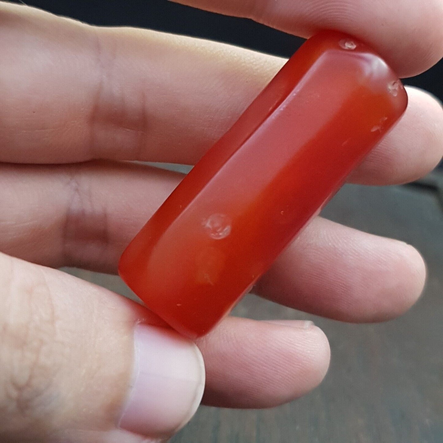 紅玉髓復古稀有喜馬拉雅藏紅瑪瑙大珠 C-RD-3 