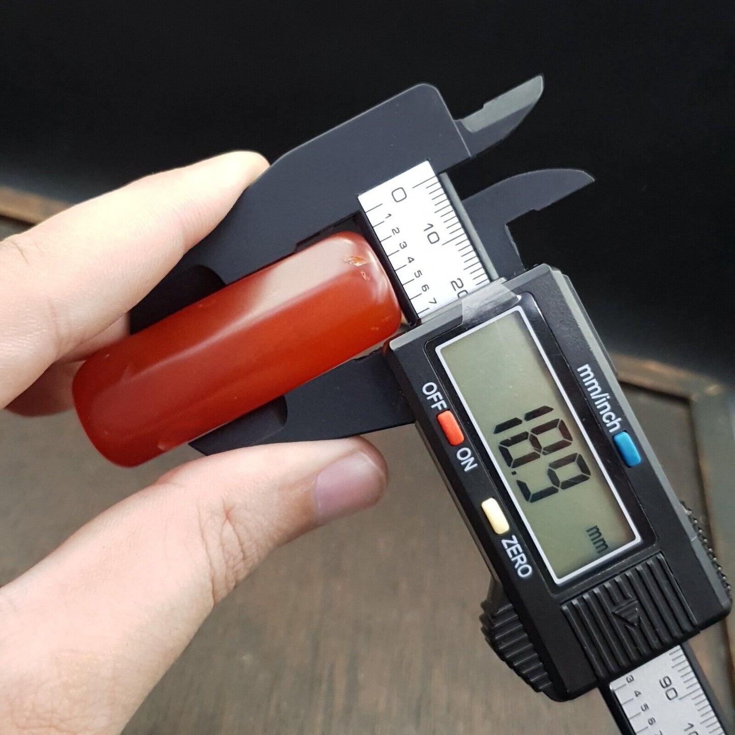 紅玉髓復古稀有喜馬拉雅藏紅瑪瑙大珠 C-RD-2 