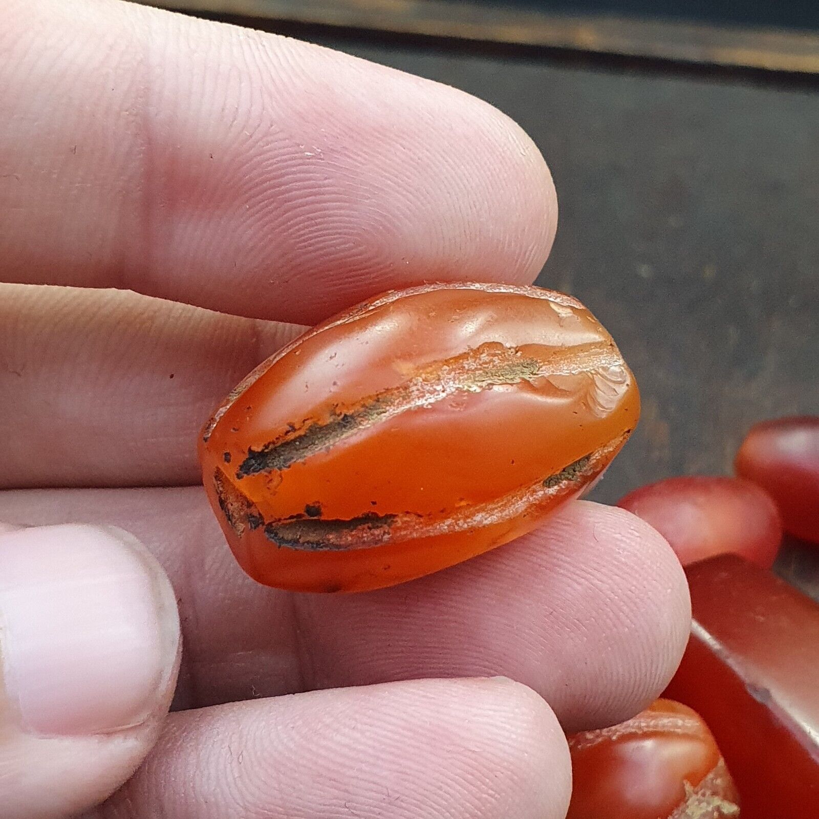 Lot 9 Antique Red Agate Himalayan Tibetan African Agate carnelian Beads