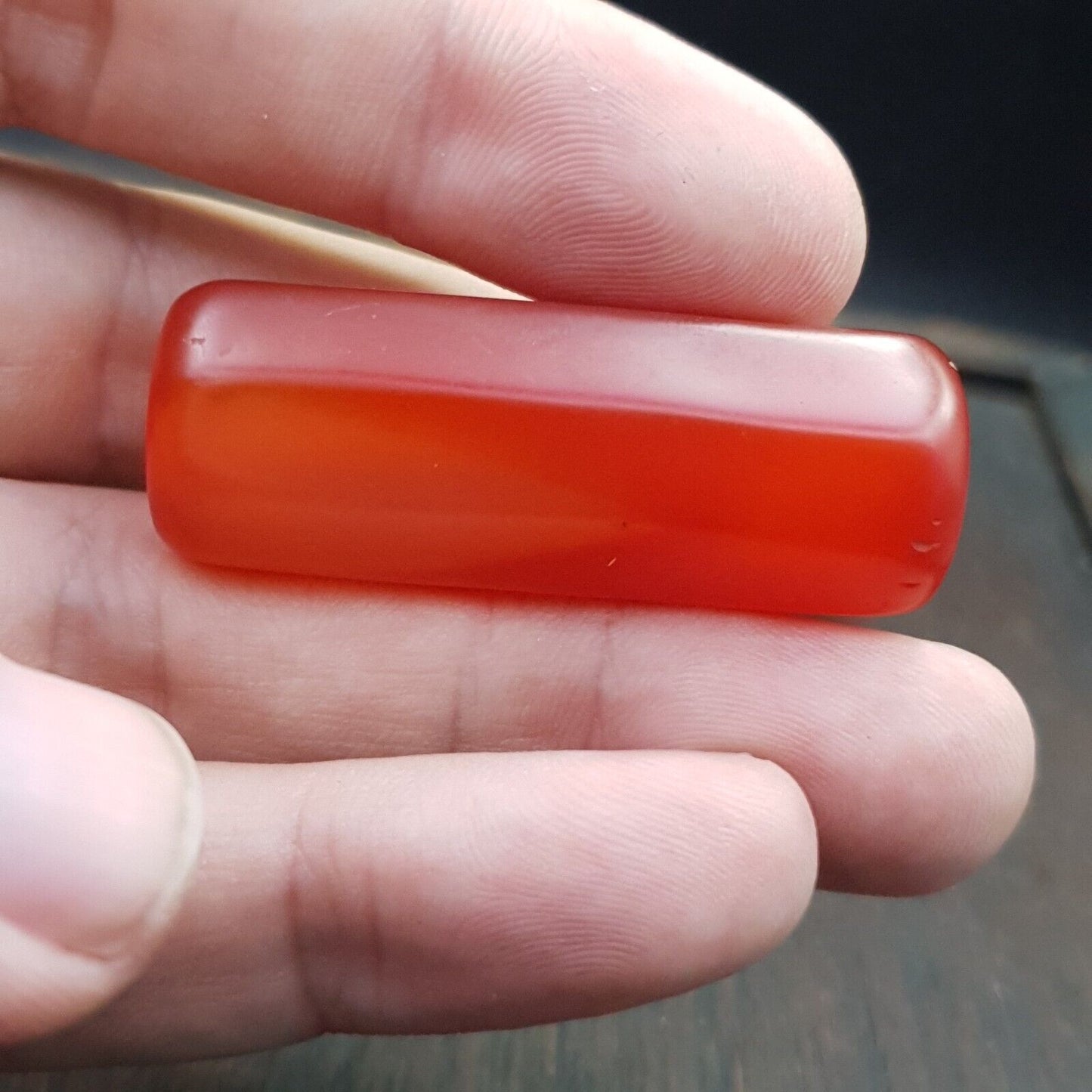 紅玉髓復古稀有喜馬拉雅藏紅瑪瑙大珠 C-RD-3 