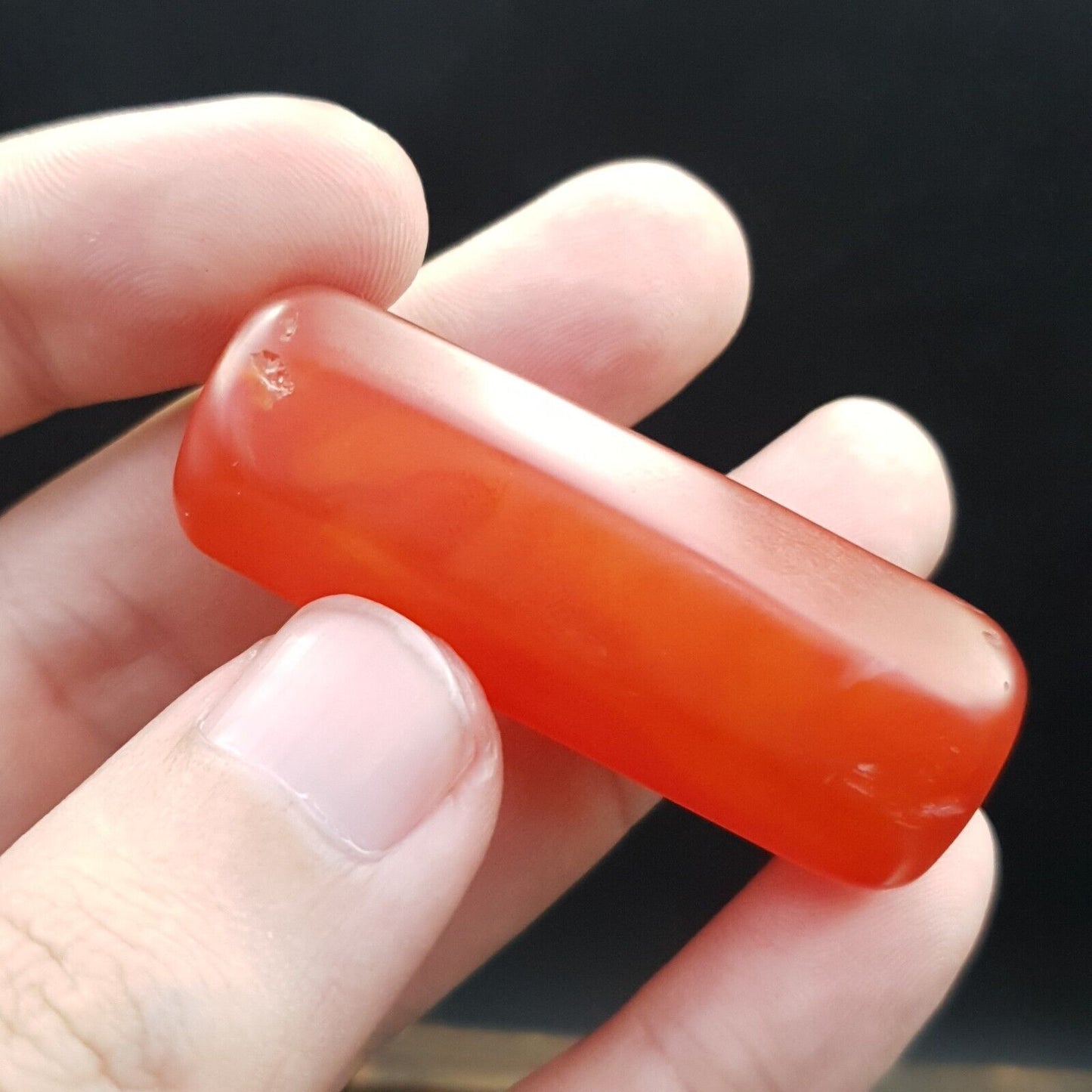紅玉髓復古稀有喜馬拉雅藏紅瑪瑙大珠 C-RD-2 