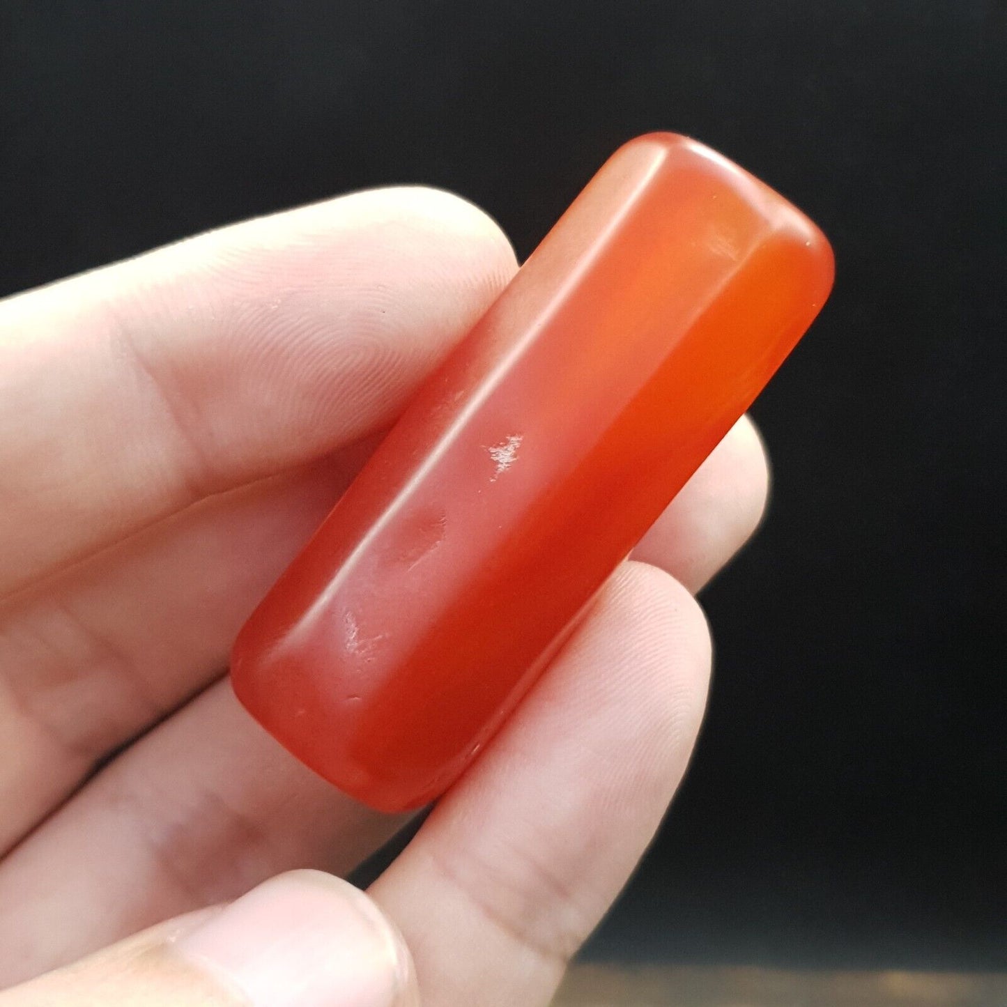 紅玉髓復古稀有喜馬拉雅藏紅瑪瑙大珠 C-RD-2 