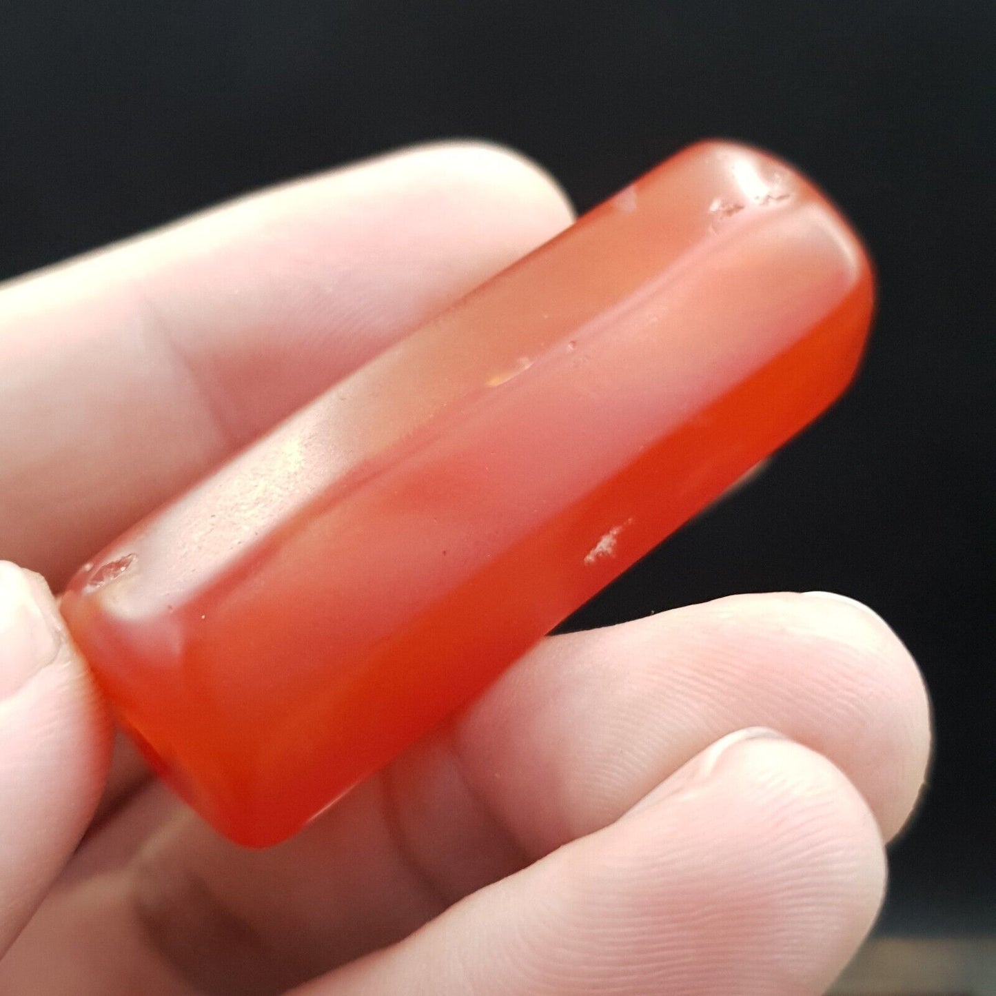 紅玉髓復古稀有喜馬拉雅藏紅瑪瑙大珠 C-RD-2 