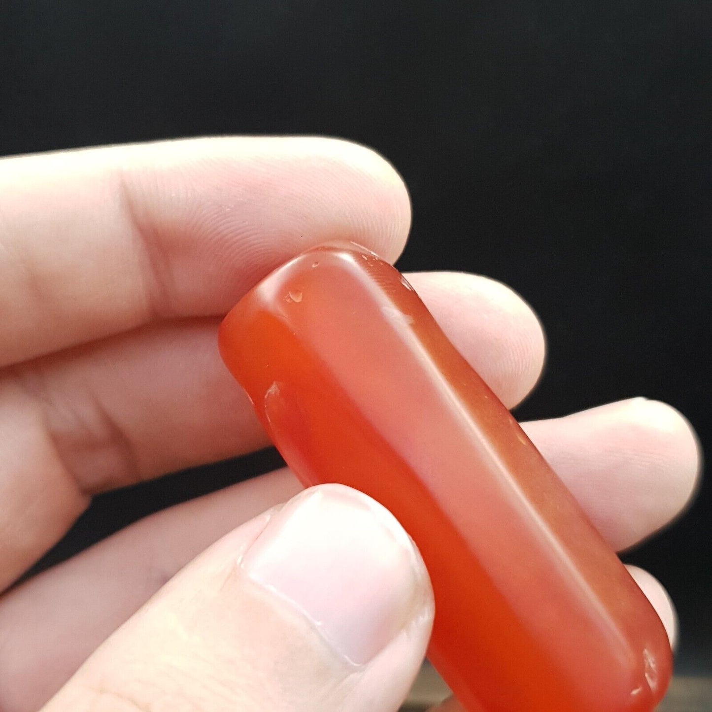 紅玉髓復古稀有喜馬拉雅藏紅瑪瑙大珠 C-RD-2 