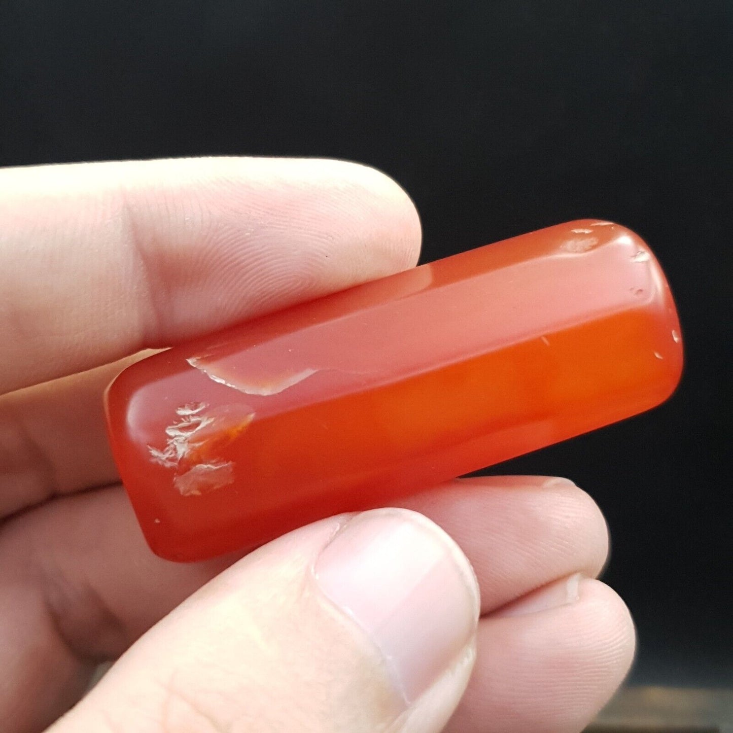 紅玉髓復古稀有喜馬拉雅藏紅瑪瑙大珠 C-RD-2 