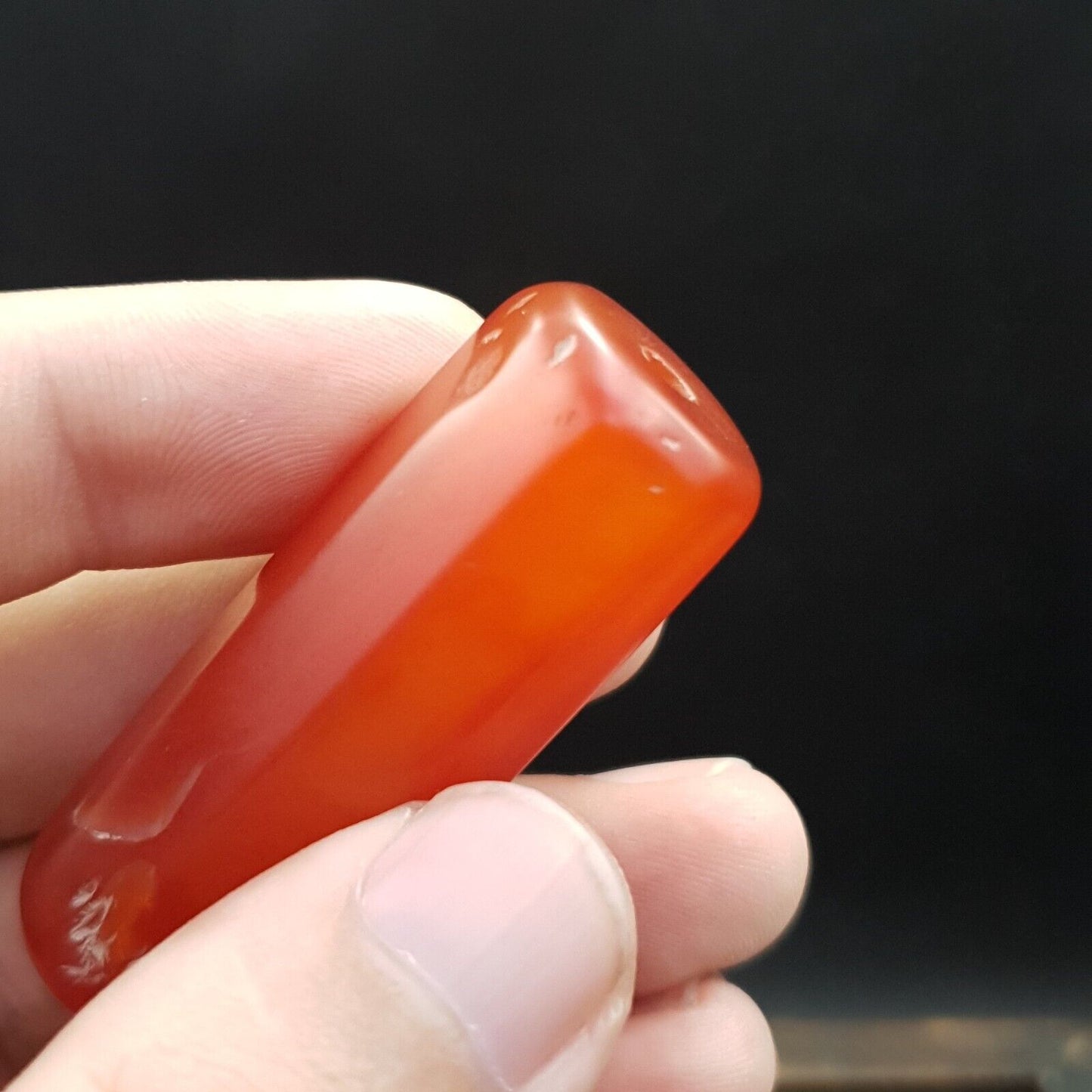 紅玉髓復古稀有喜馬拉雅藏紅瑪瑙大珠 C-RD-2 