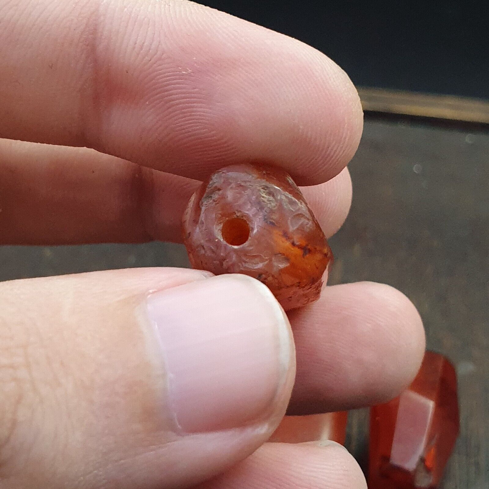Lot 9 Antique Red Agate Himalayan Tibetan African Agate carnelian Beads