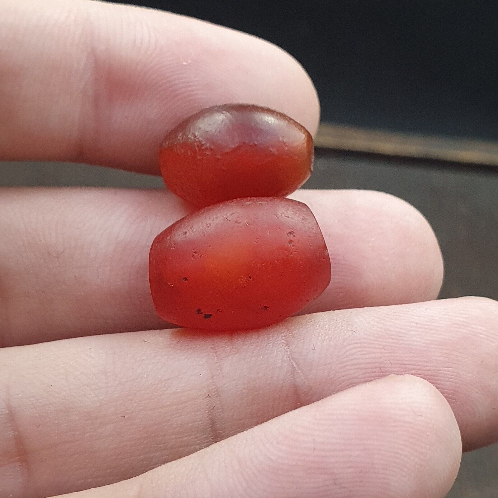 Lot 9 Antique Red Agate Himalayan Tibetan African Agate carnelian Beads