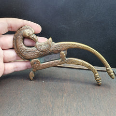 Antique Nuts Cutter Brass Bird Bronze Peacock