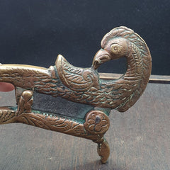 Antique Nuts Cutter Brass Bird Bronze Peacock