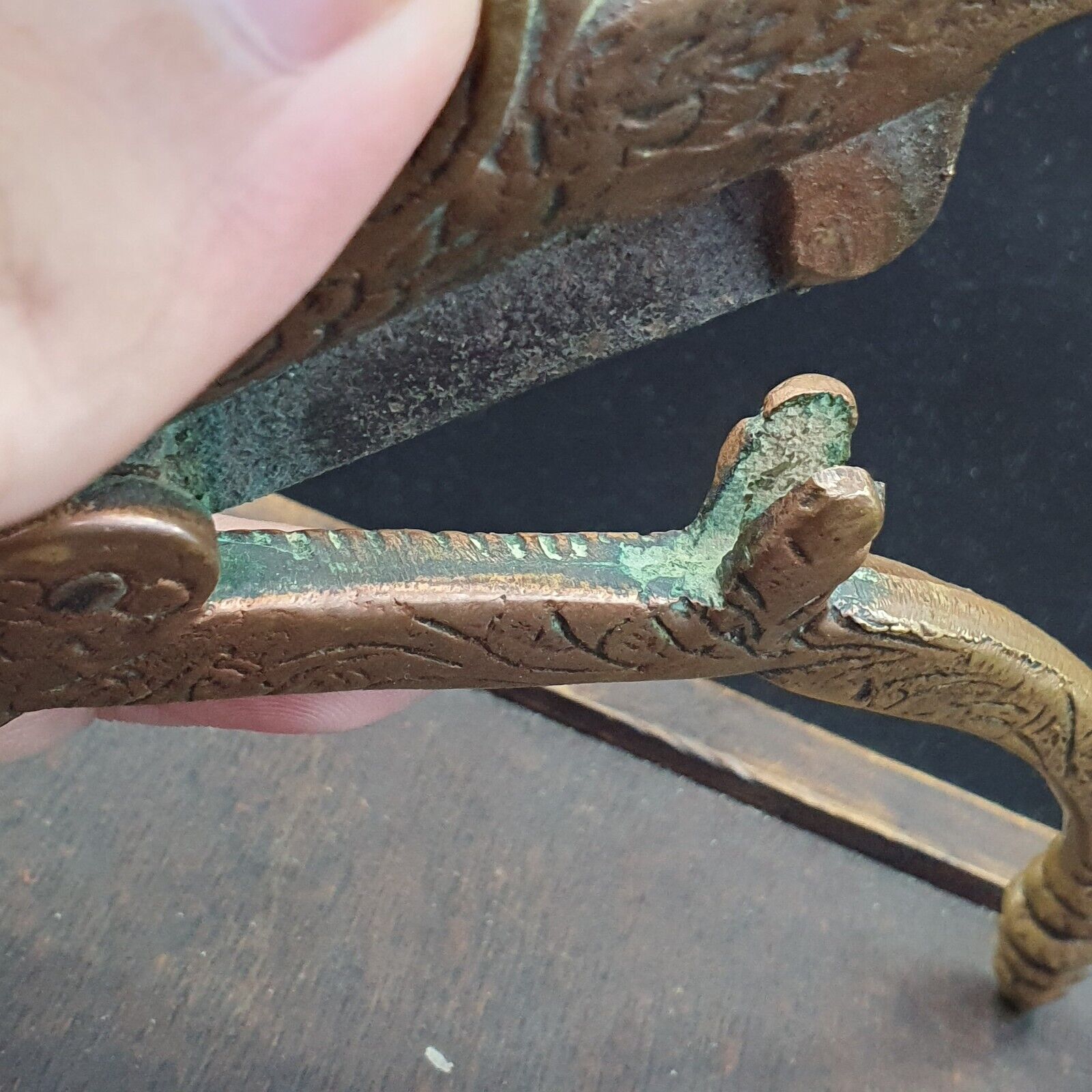 Antique Nuts Cutter Brass Bird Bronze Peacock