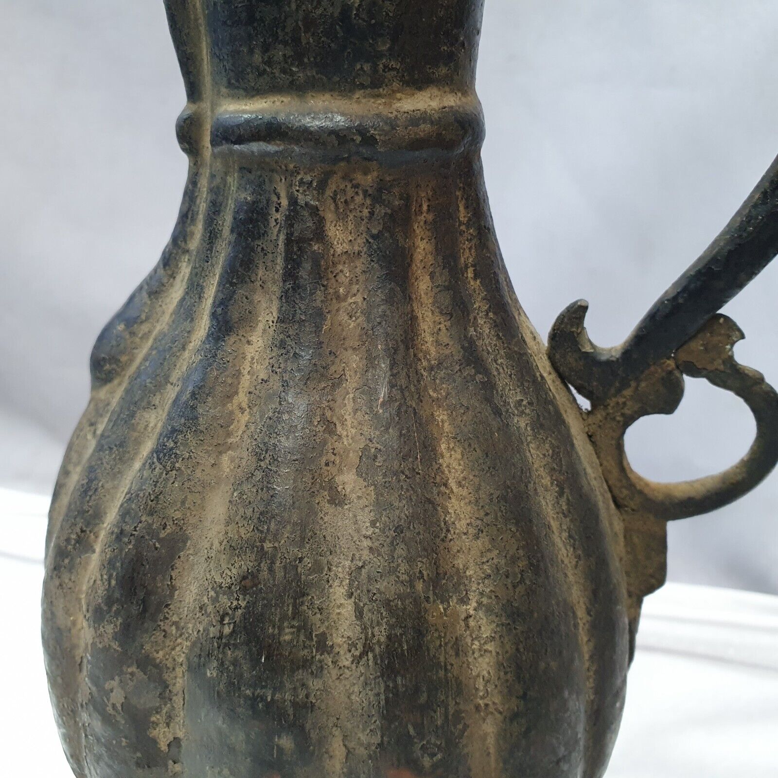 Antique Bronze jug Hand Carved Museum Quality Unique Tea Pot