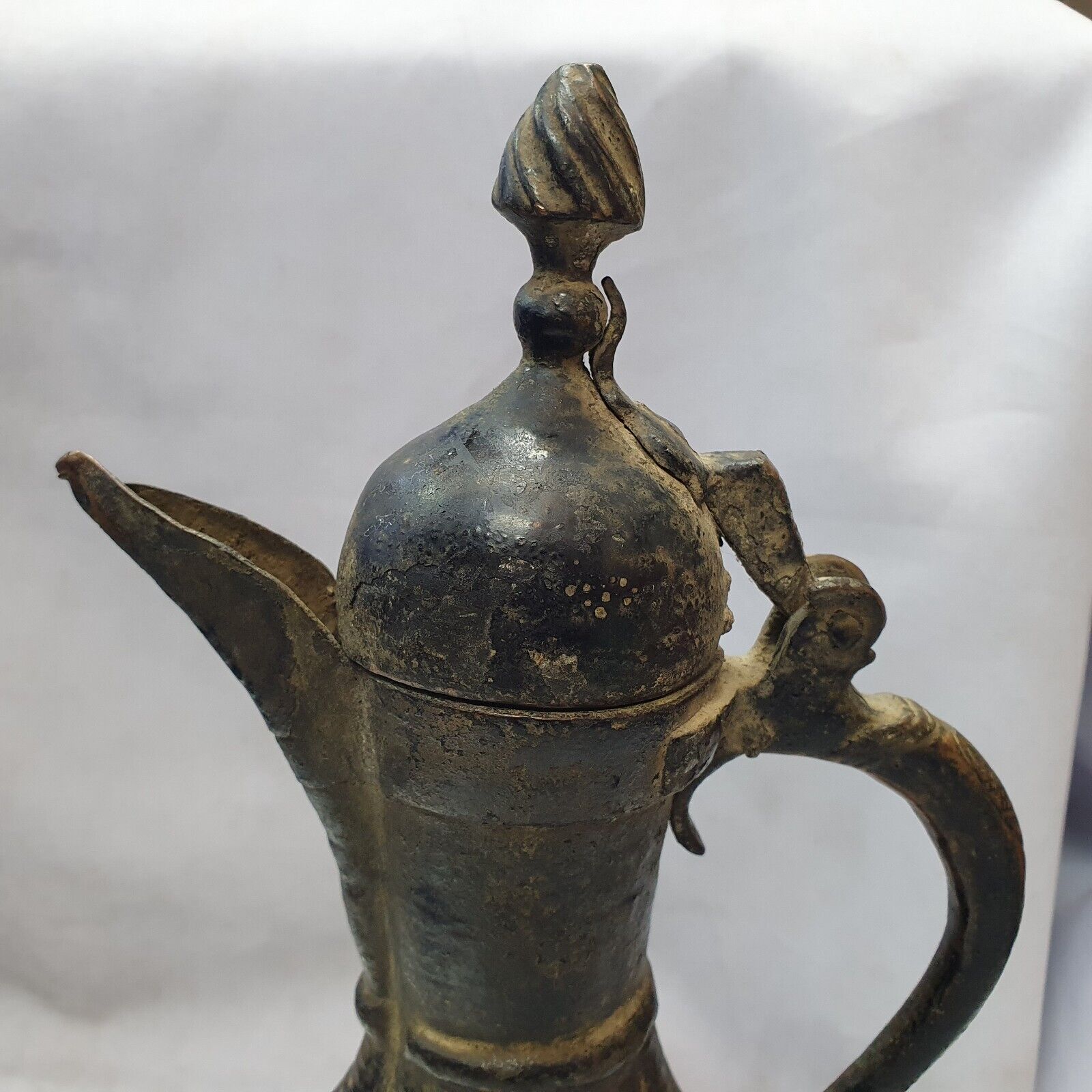 Antique Bronze jug Hand Carved Museum Quality Unique Tea Pot