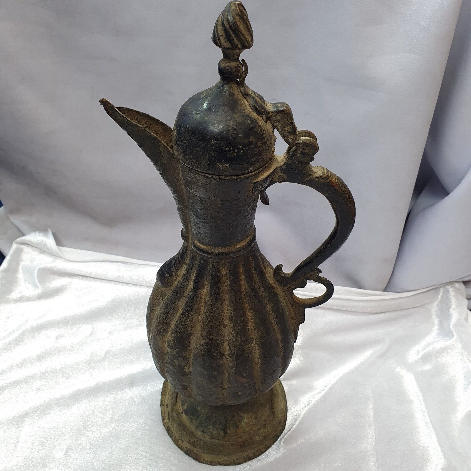 Antique Bronze jug Hand Carved Museum Quality Unique Tea Pot
