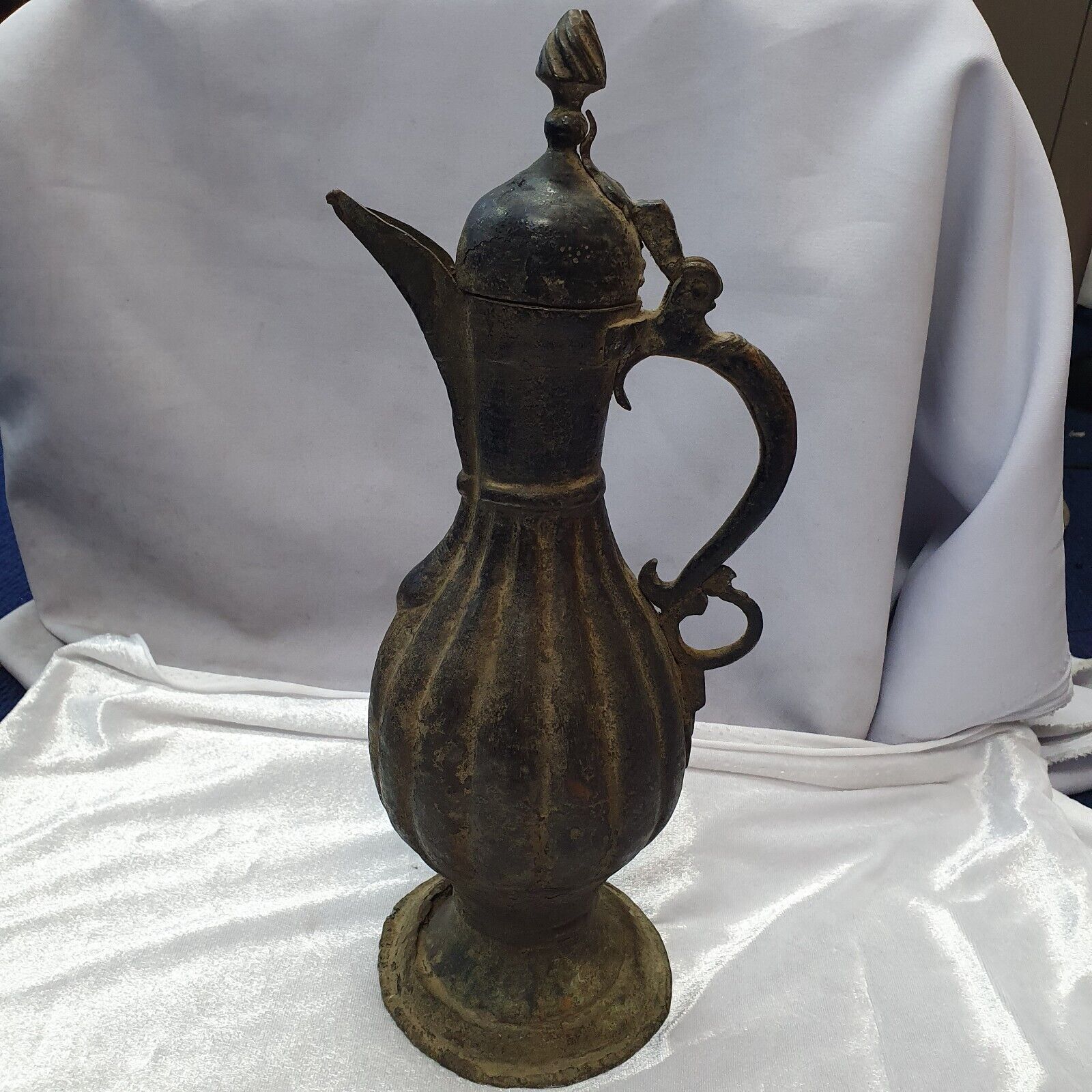 Antique Bronze jug Hand Carved Museum Quality Unique Tea Pot
