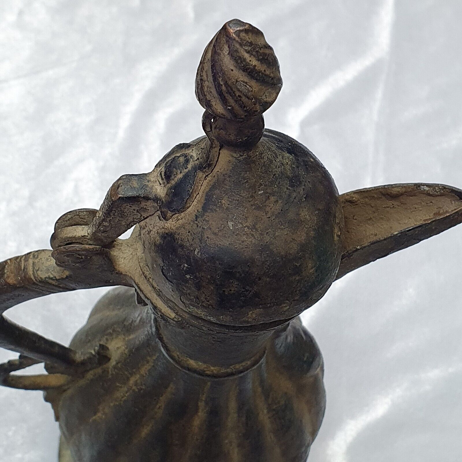 Antique Bronze jug Hand Carved Museum Quality Unique Tea Pot