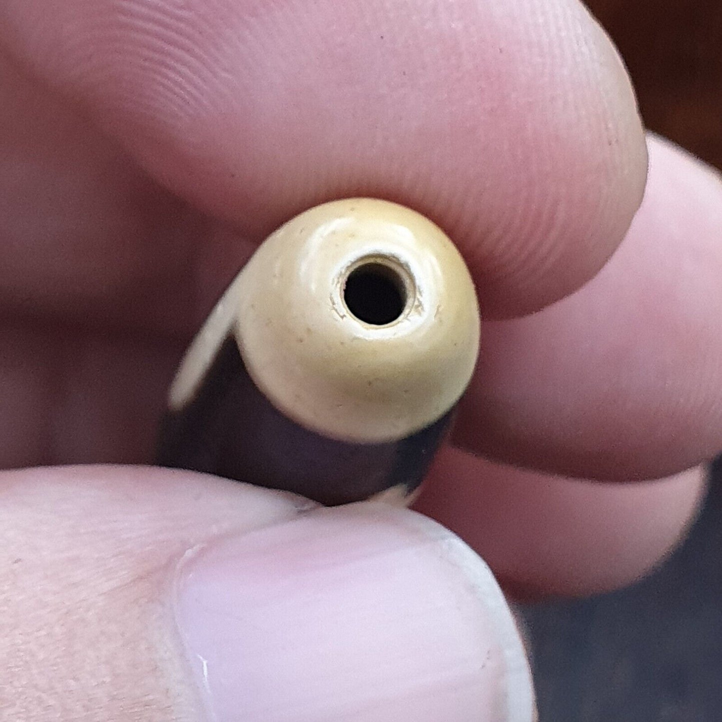 Vintage altes tibetisches Doppel-Tasso-Dzi-Perlen-Amulett 