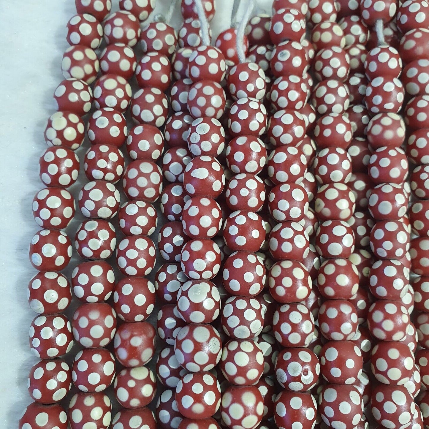 Skunk Venetian Inspired Beads Red Thousand Eye | East OASIS Antique Collection