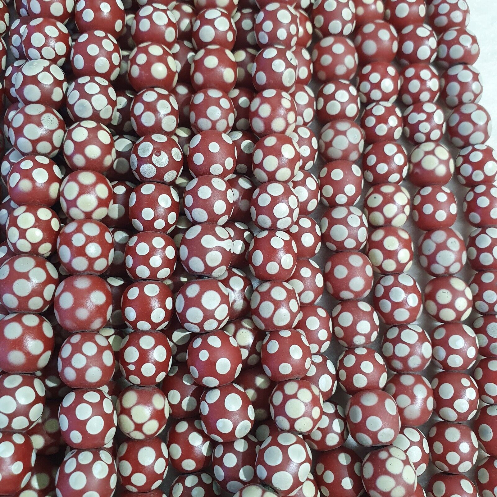 Skunk Venetian Inspired Beads Red Thousand Eye | East OASIS Antique Collection