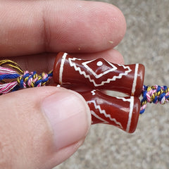 2 - Antique HIMALAYAN Indo Tibetan Central Asian Etched Agate beads necklace