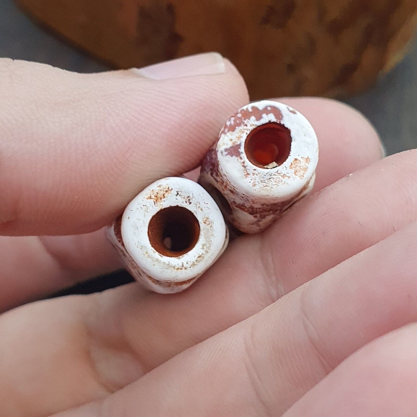 2 - Antike HIMALAYA-Indo-tibetische zentralasiatische Achatperlen