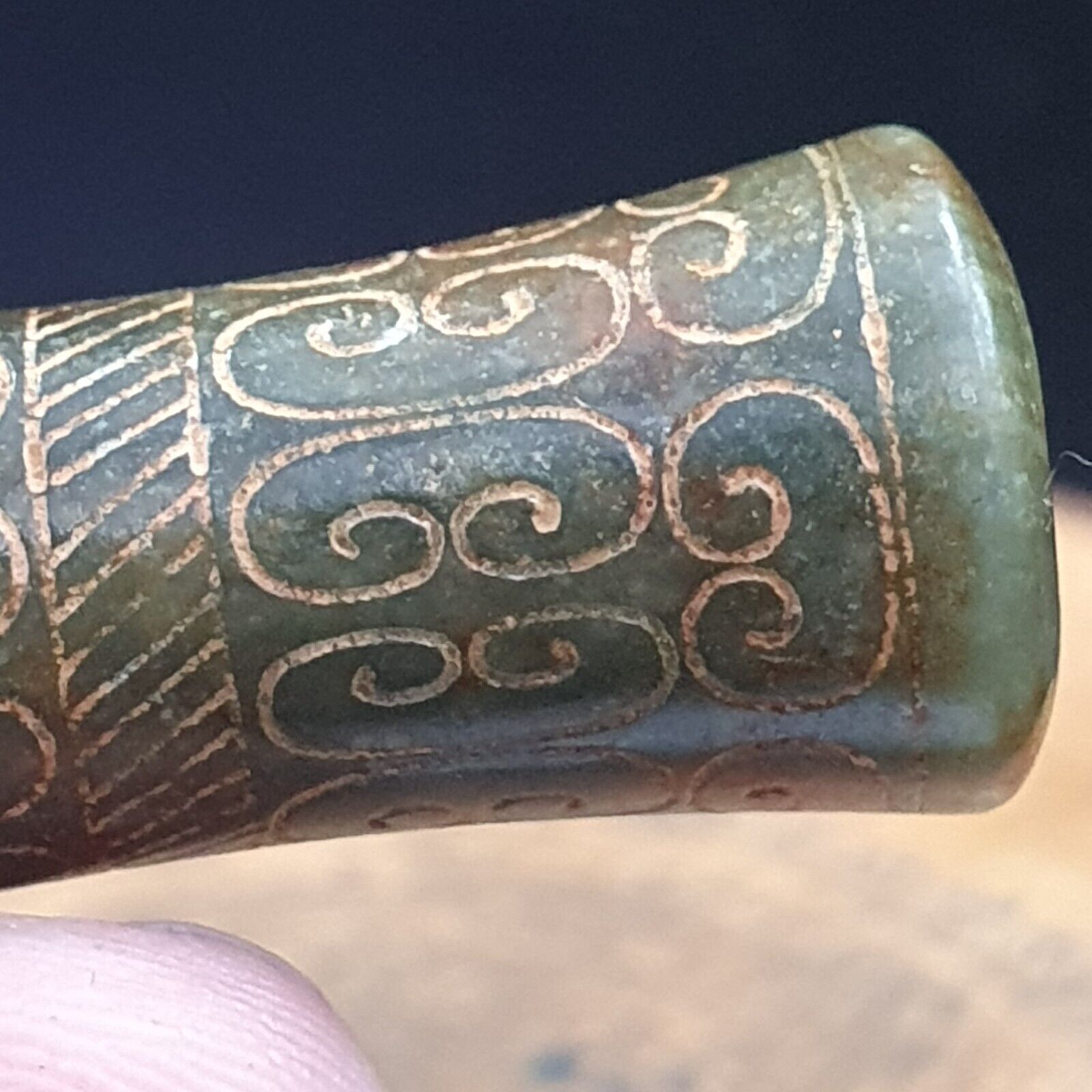 EARLY CHINESE Green JADE BEAD PENDANT  Haitian Jade certificate Provided-6000