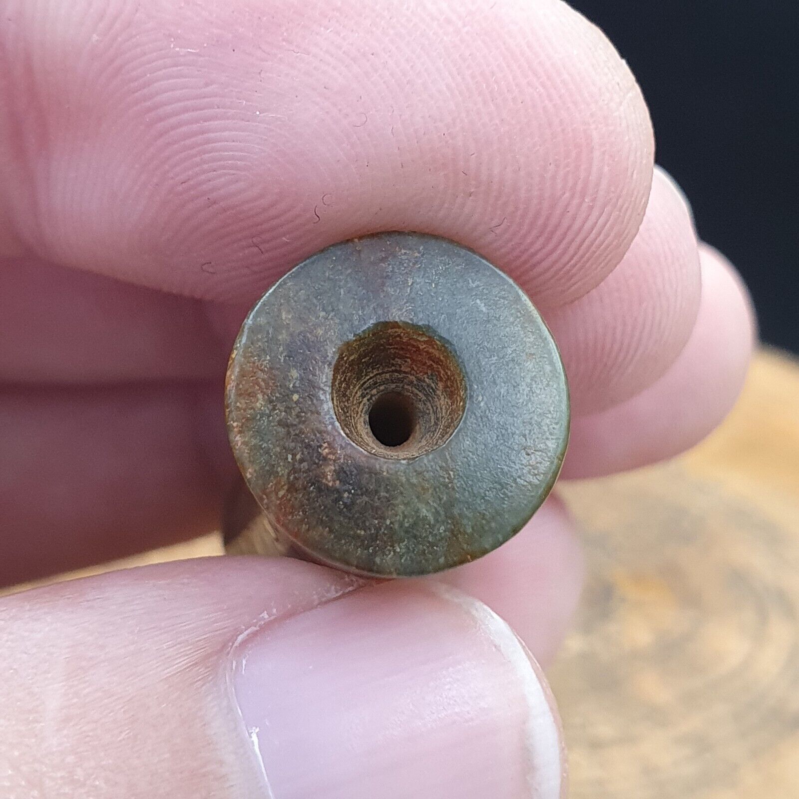 EARLY CHINESE Green JADE BEAD PENDANT  Haitian Jade certificate Provided-6000