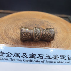 EARLY CHINESE Green JADE BEAD PENDANT  Haitian Jade certificate Provided-2460