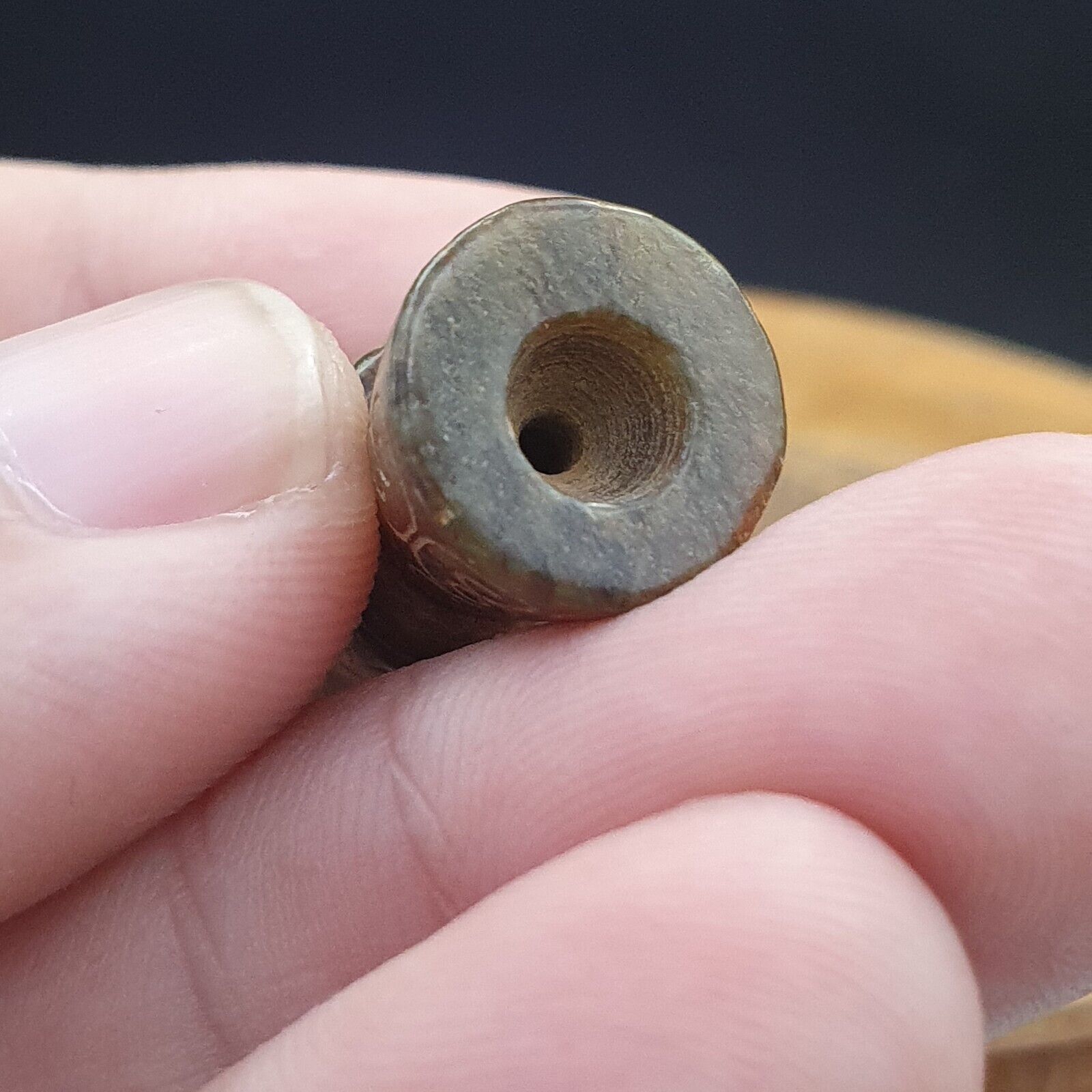 EARLY CHINESE Green JADE BEAD PENDANT  Haitian Jade certificate Provided-2460