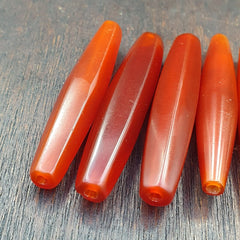 Lot 7 Agate Tubes African Red Agate large Bead RD-L7
