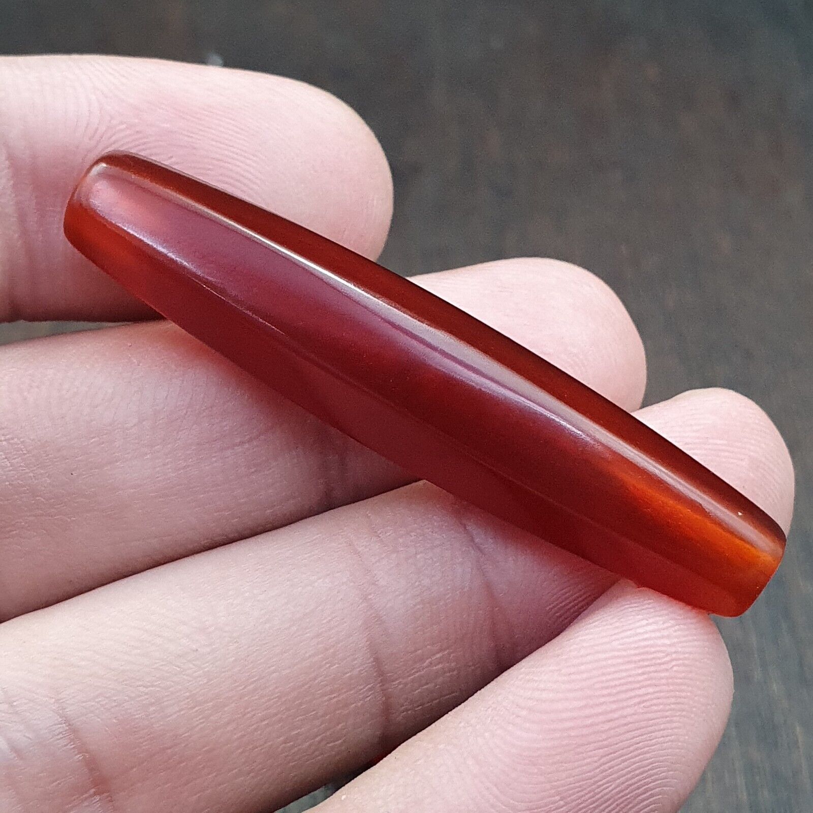 Lot 7 Agate Tubes African Red Agate large Bead RD-L7