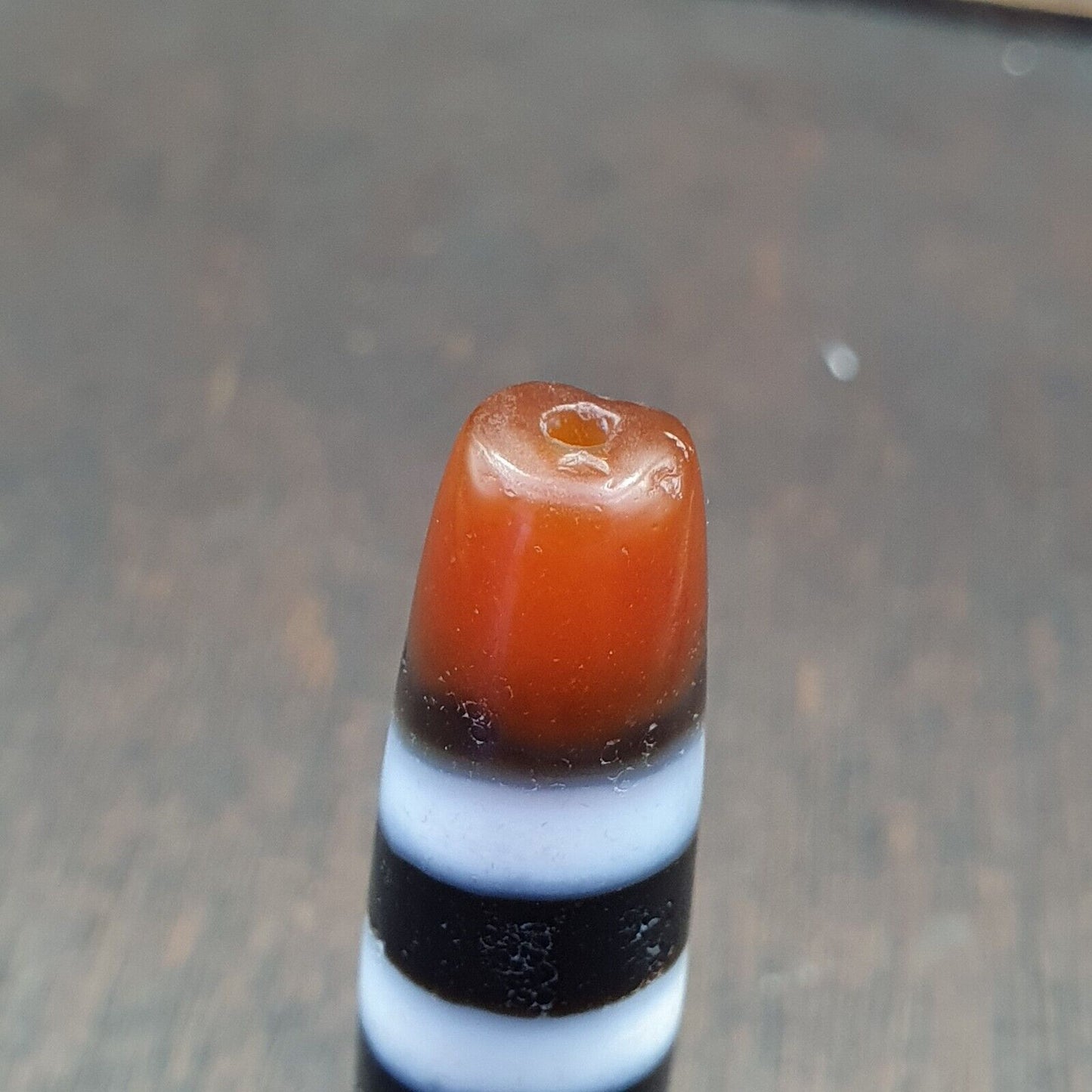 古董喜馬拉雅印度西藏罕見 4 線瑪瑙天珠護身符珠