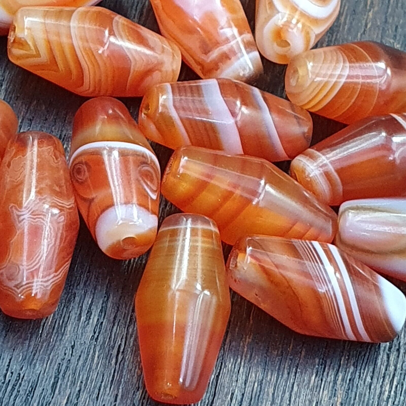 Lot 20 Agate Himalayan Taiwanese Red Agate Natural Eye Bead RD-L-20