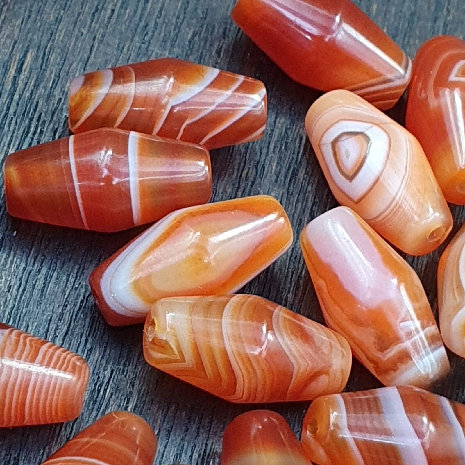 Lot 20 Agate Himalayan Taiwanese Red Agate Natural Eye Bead RD-L-20