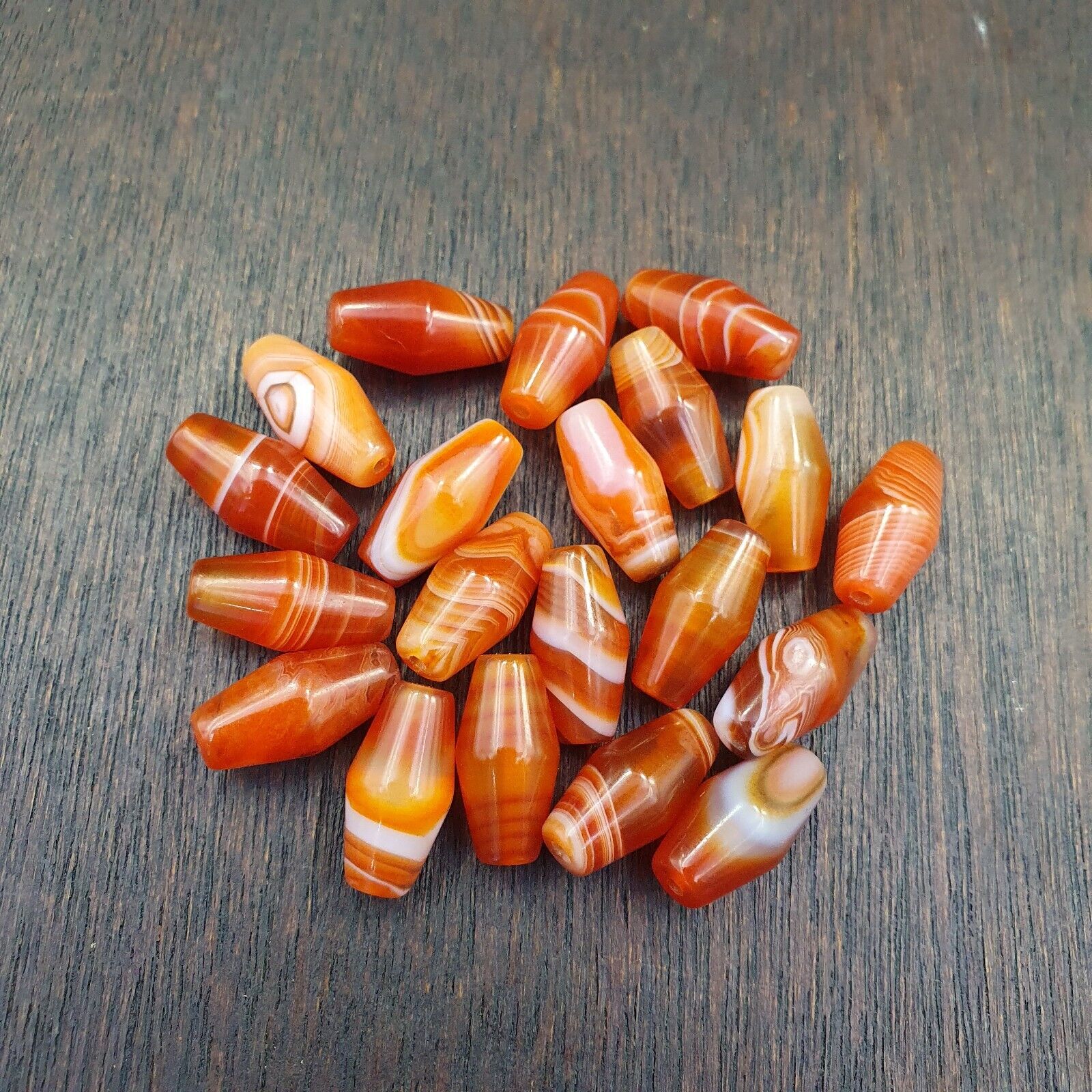 Lot 20 Agate Himalayan Taiwanese Red Agate Natural Eye Bead RD-L-20