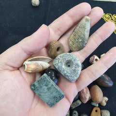 Antique Islamic Roman Era 35 Different Stone Beads  #Lot 35 Pcs