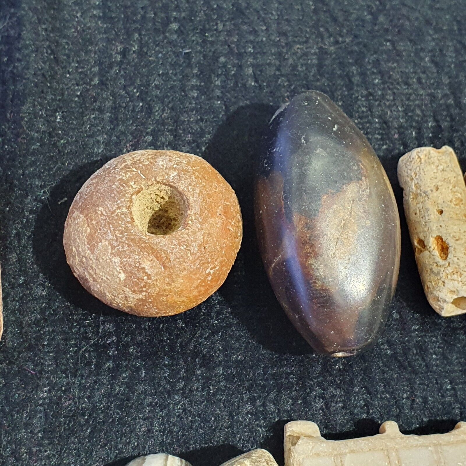 Antique Islamic Roman Era 35 Different Stone Beads  #Lot 35 Pcs