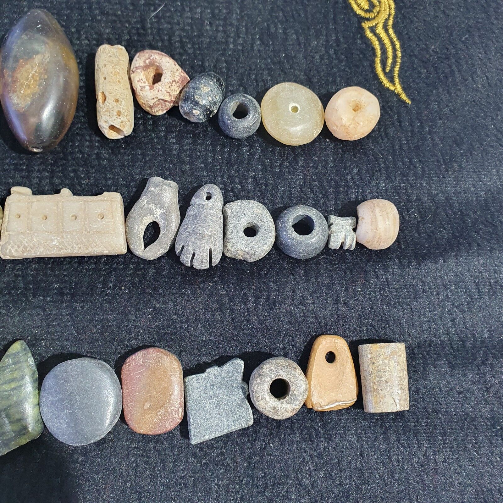 Antique Islamic Roman Era 35 Different Stone Beads  #Lot 35 Pcs