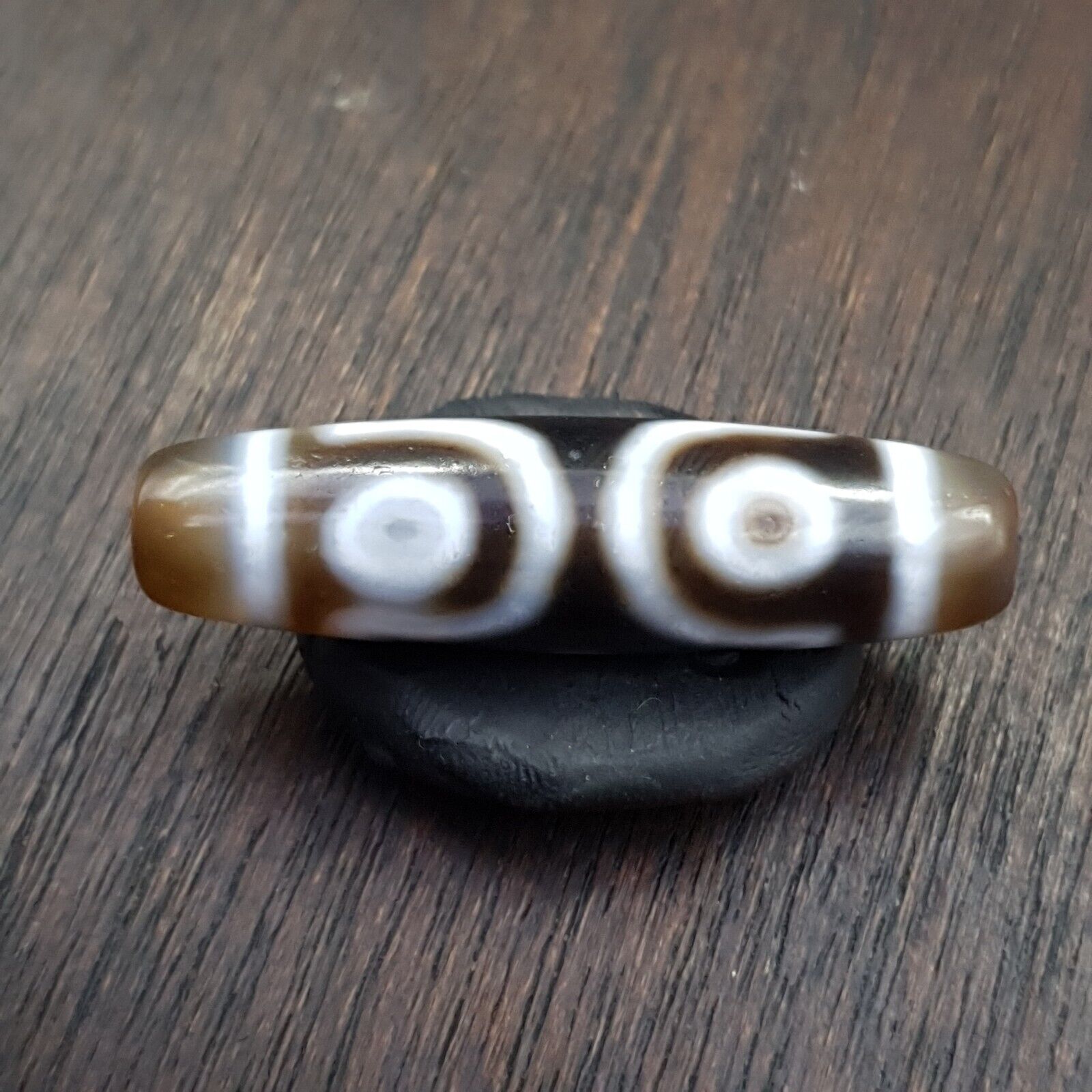 Vintage Tibetan triple Eyes Agate stone Dzi Bead Amulet HQ-A-4