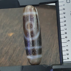 Antique Old Tibetan 2 Eyes Agate stone Dzi Bead Amulet HQ-A-1