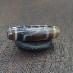 Antique Old Tibetan 2 Eyes Agate stone Dzi Bead Amulet HQ-A-1