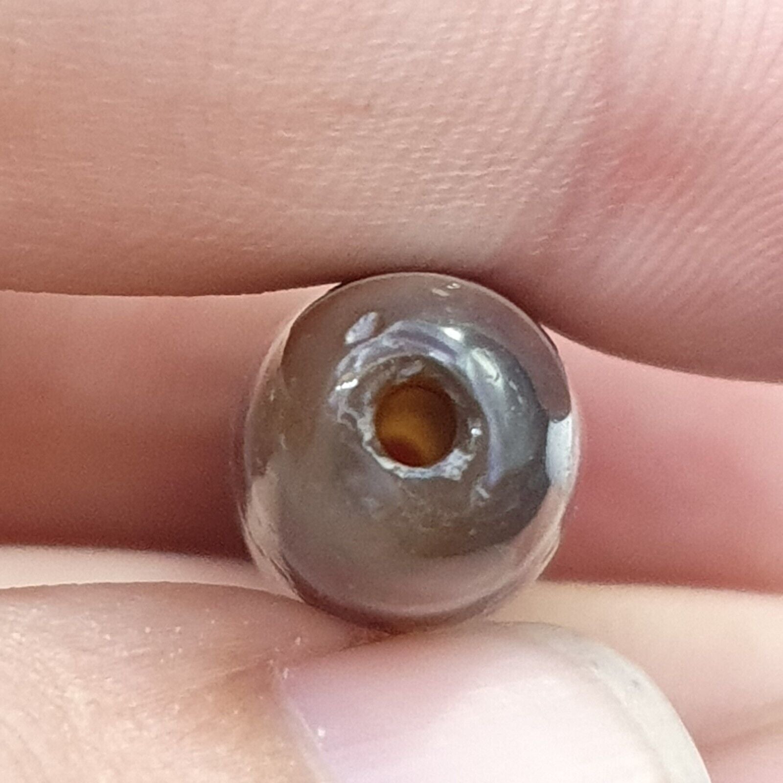 Antique Old Tibetan 2 Eyes Agate stone Dzi Bead Amulet HQ-A-1