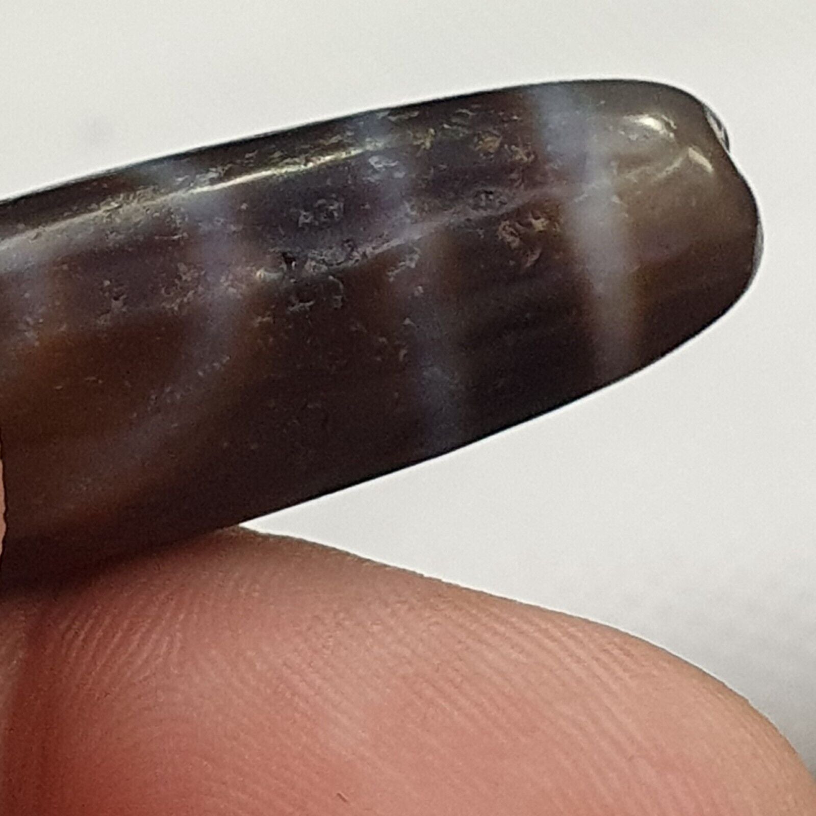 Antique Old Tibetan 2 Eyes Agate stone Dzi Bead Amulet HQ-A-1