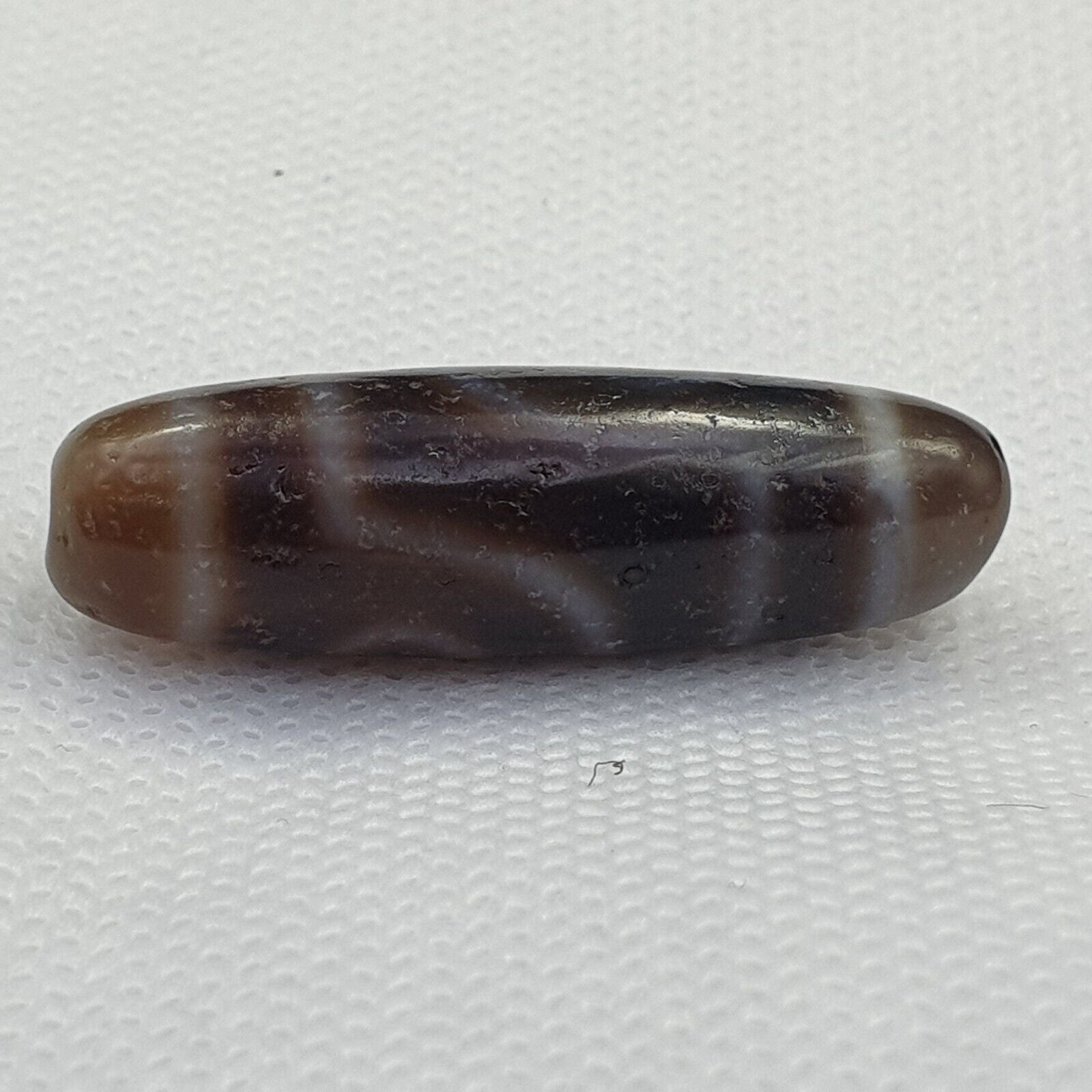 Antique Old Tibetan 2 Eyes Agate stone Dzi Bead Amulet HQ-A-1